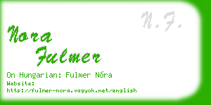 nora fulmer business card